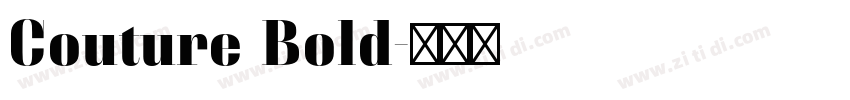 Couture Bold字体转换
